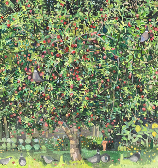 Pigeons in the apple tree#2