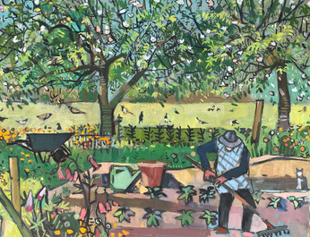 Gardener preparing the soil #2