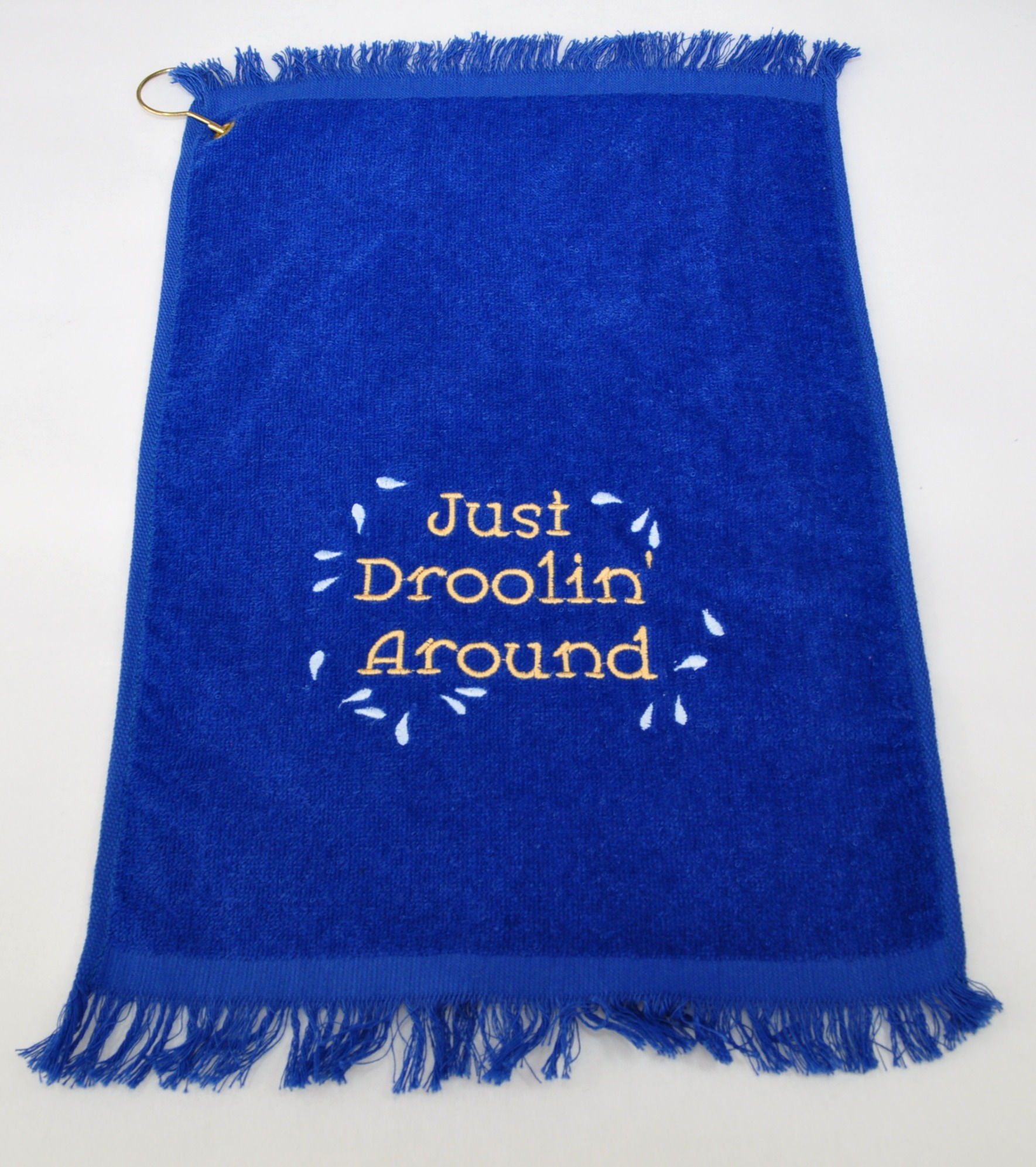 Just Droolin' Around (small fringed) Drool Towel