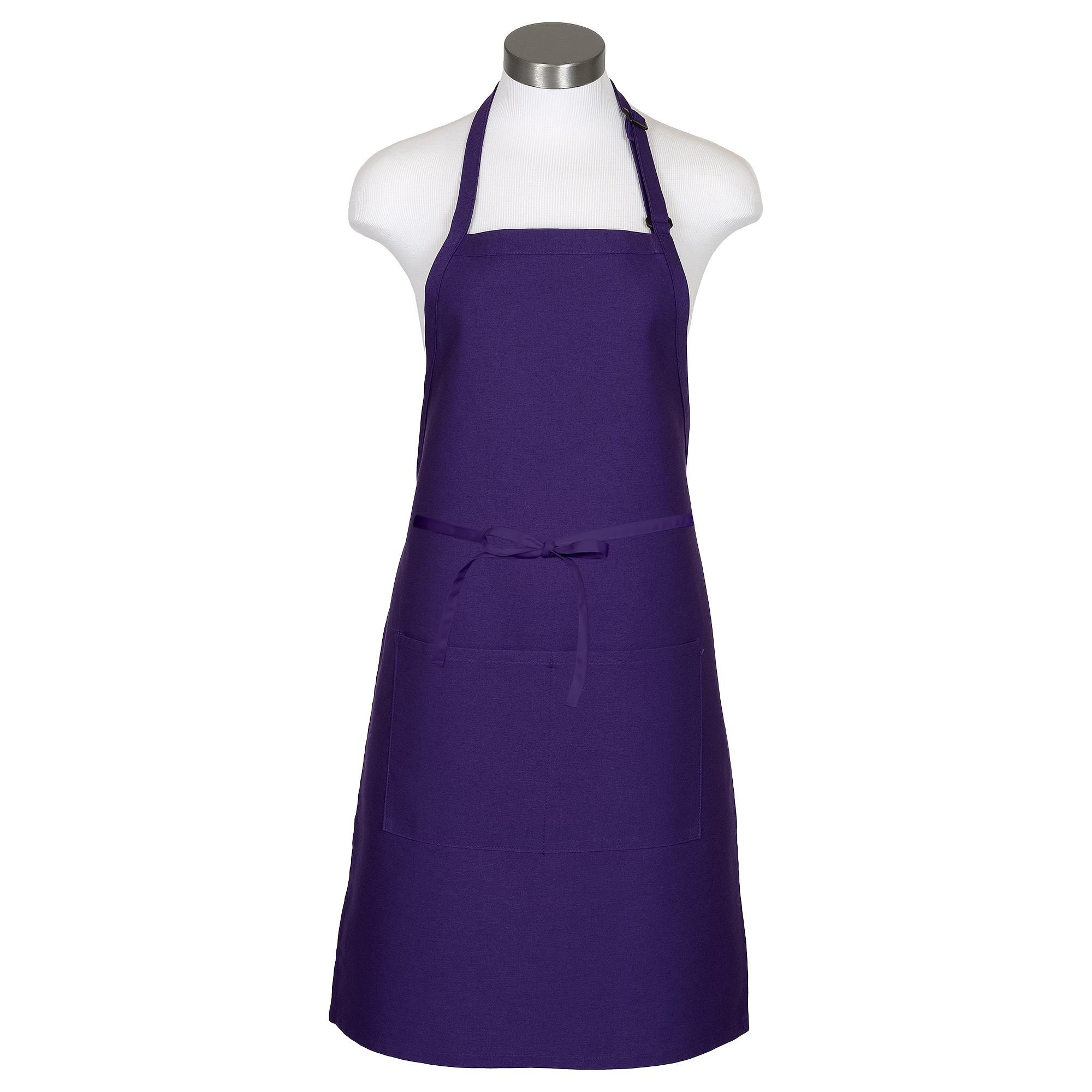 Purple 2 pocket Long Butcher Apron with embroidery