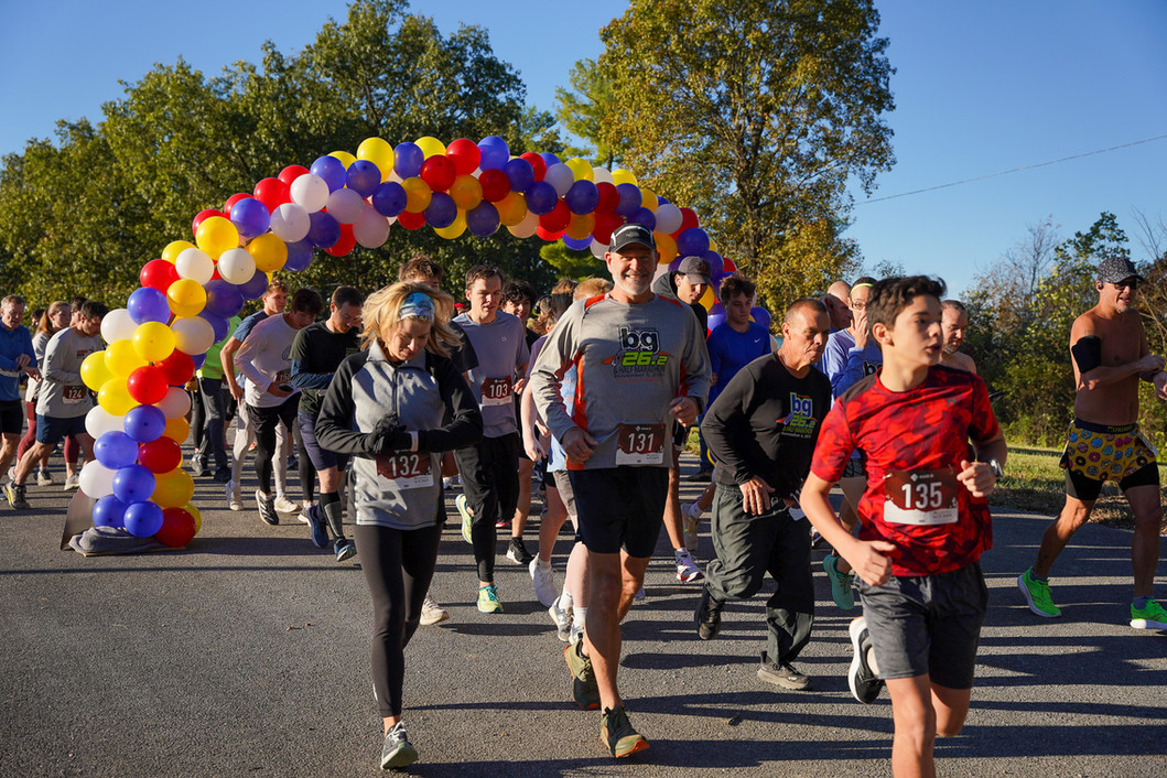 Race day runners enjoying the race
