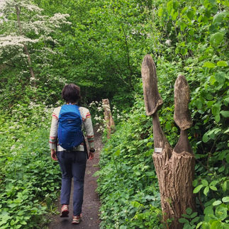 Wandelen op de oude spoorwegberm