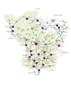 Carte des Chemins du Roman