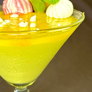 Pana Cotta with mango Moose 