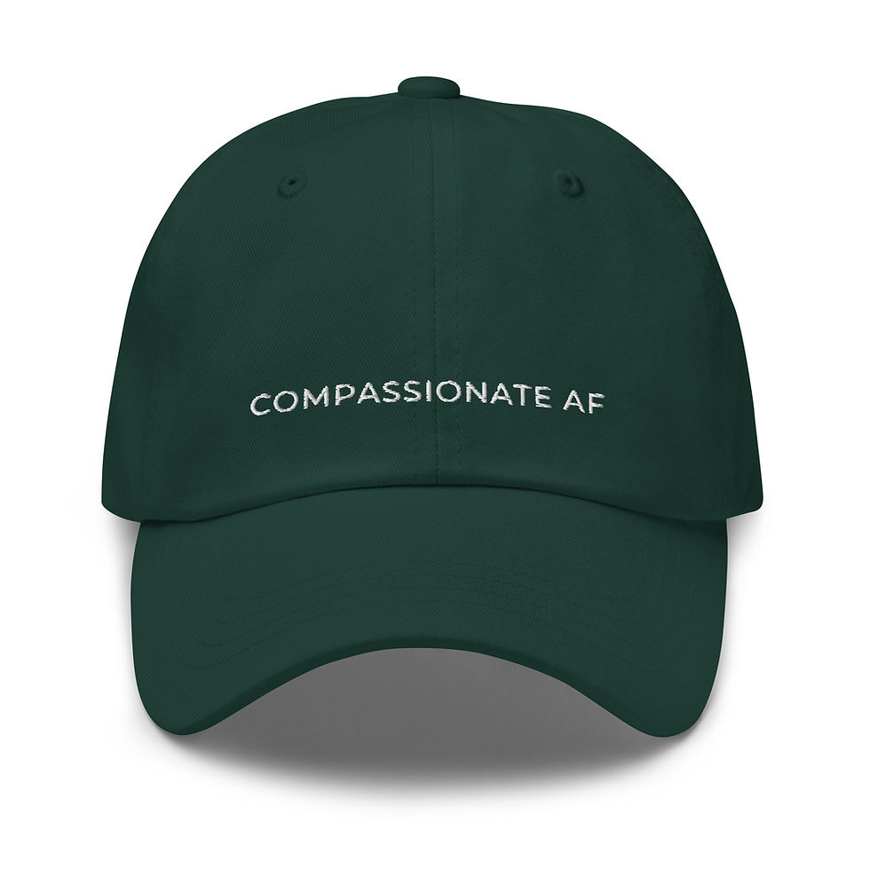 Thumbnail: COMPASSIONATE AF - Dad hat in FOREST GREEN