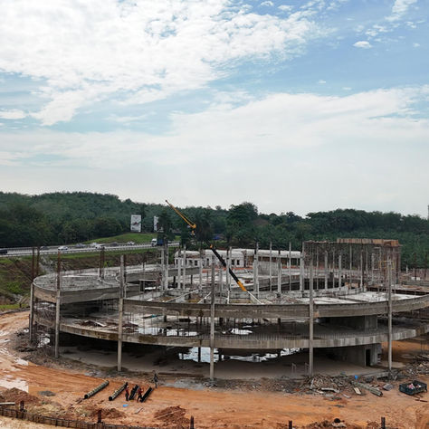 Reaching New Heights : EVCC™ Pedas RSA Casts 16.1-Meter Roof Columns for Landmark Circular Hub