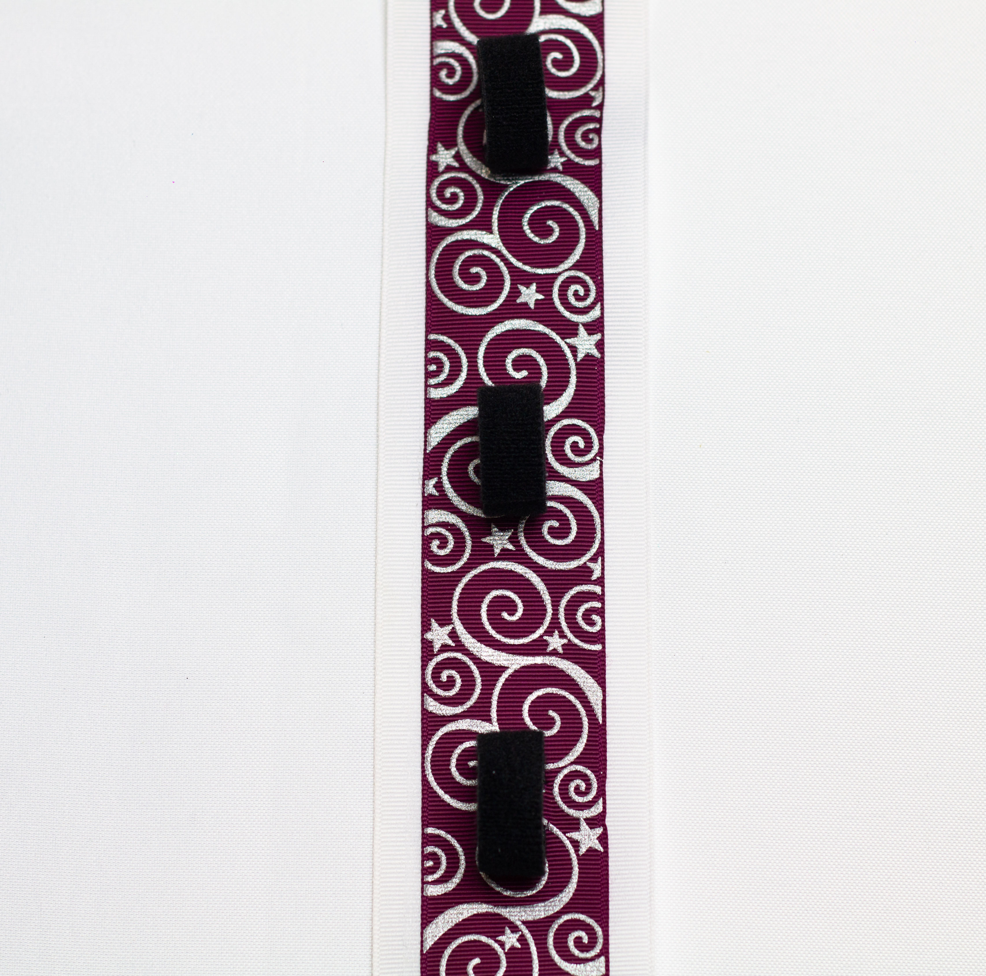 Maroon Swirls on White