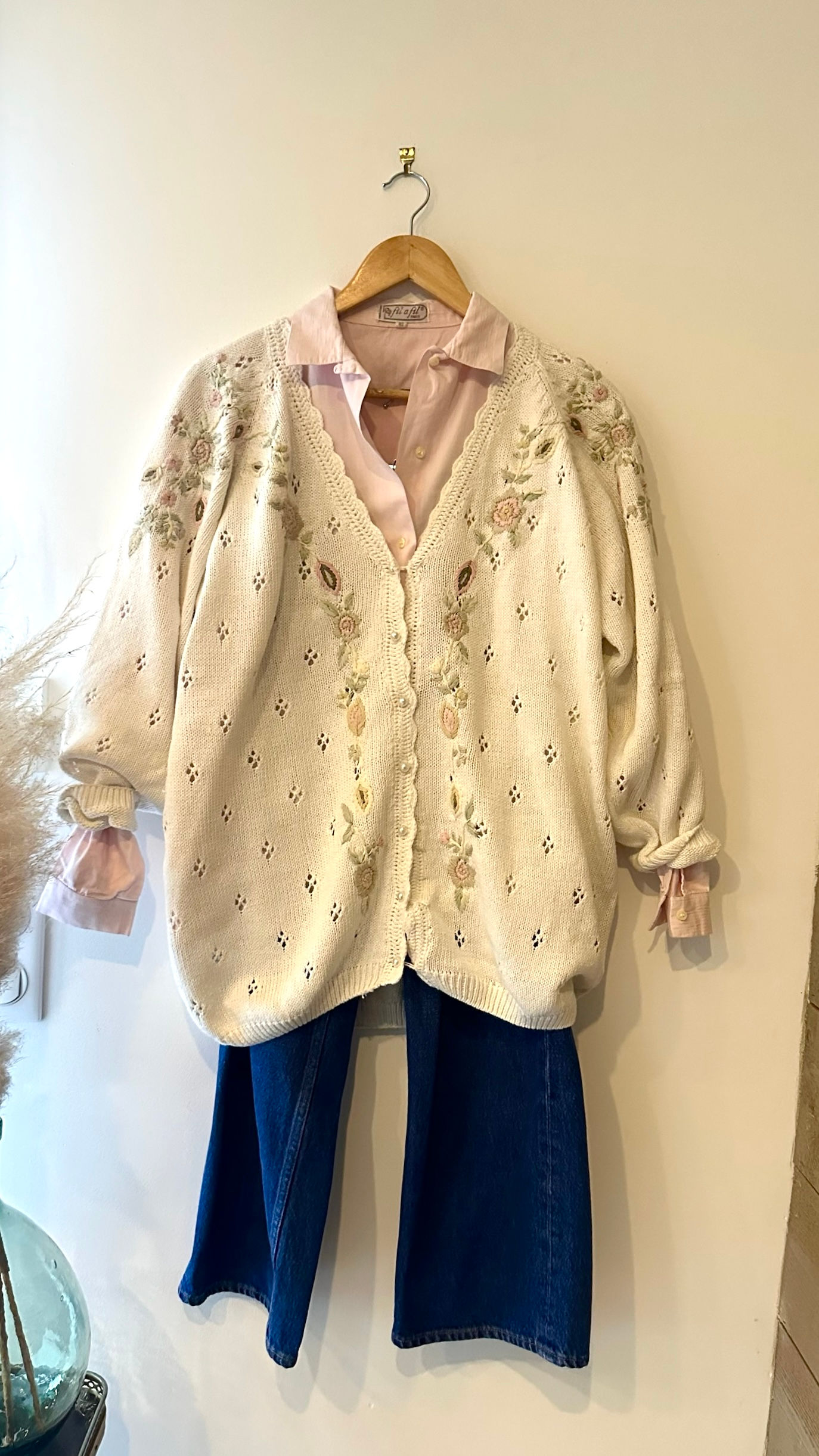 Cardigan vintage brodé 