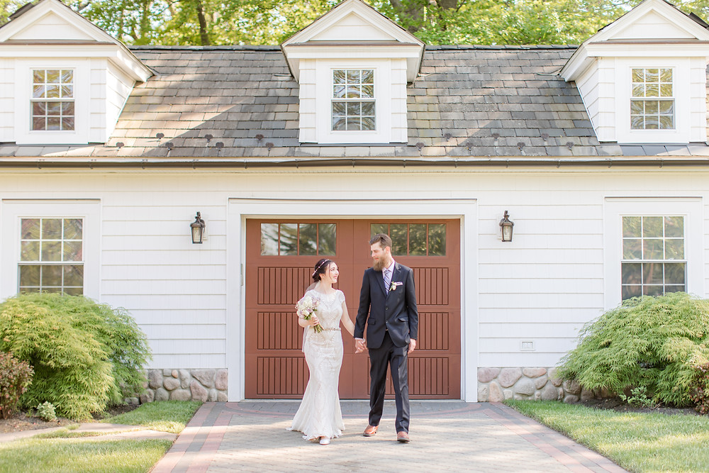 English Manor, NJ wedding, bride and groom