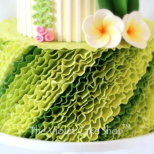 The Violet Cake Shop S Rainbow Unicorn Ruffle Rosettes Cake Full Tutorial 50 Off Reg 16 Cad Or 11 50 Usd