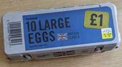 Iceland Eggs 10 Caged Hens