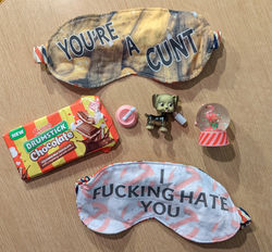 Drumstick Choc Sleep Mask Snow Globe Dog