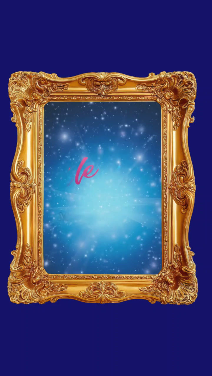 Video of the Stellar Events logo in a golden frame.
