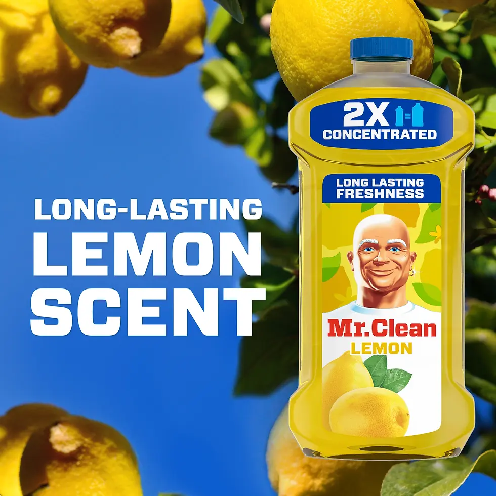 Mr. Clean 2X Concentrated Multi Surface Cleaner with Lemon Scent, All Purpose Cl