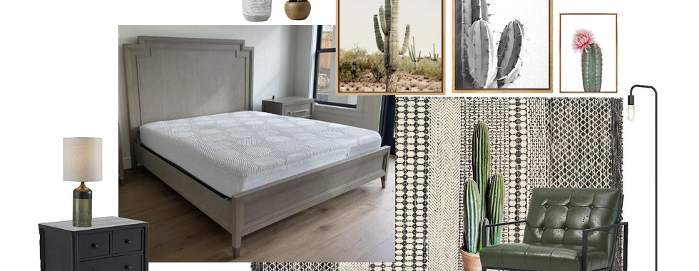 Cacti Cove Themed Bedroom Mood Board
