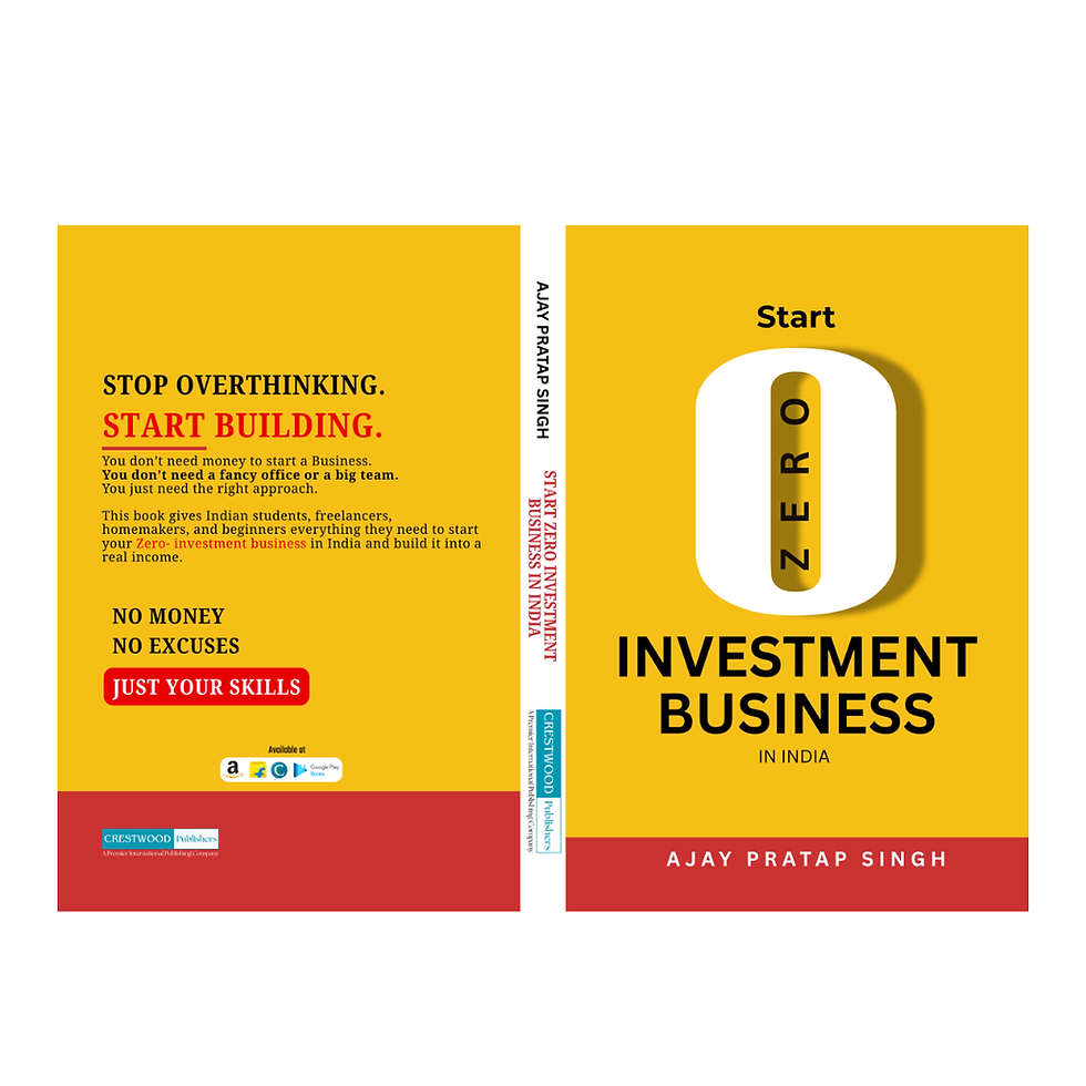 Thumbnail: Start Zero Investment Business in India by Ajay Pratap Singh, Entrepreneurship G