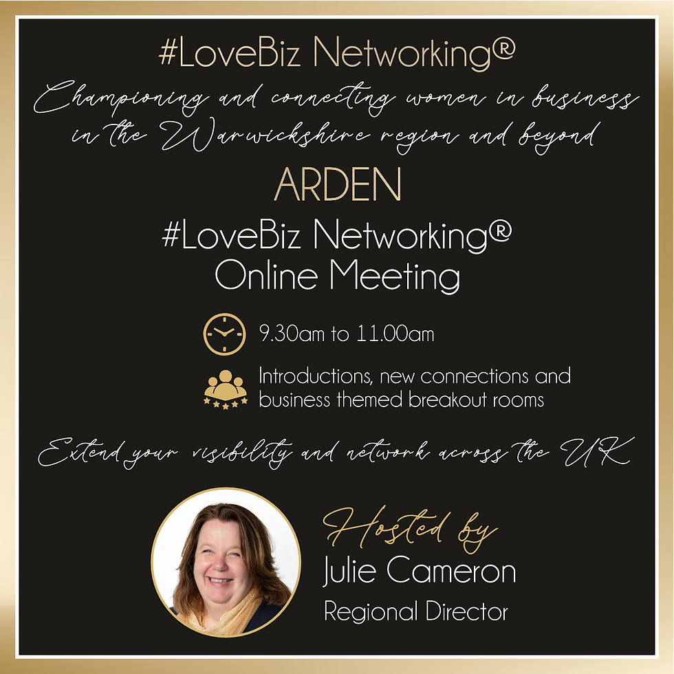 Arden LoveBiz Networking Online Meeting for Women in Business - June 2027