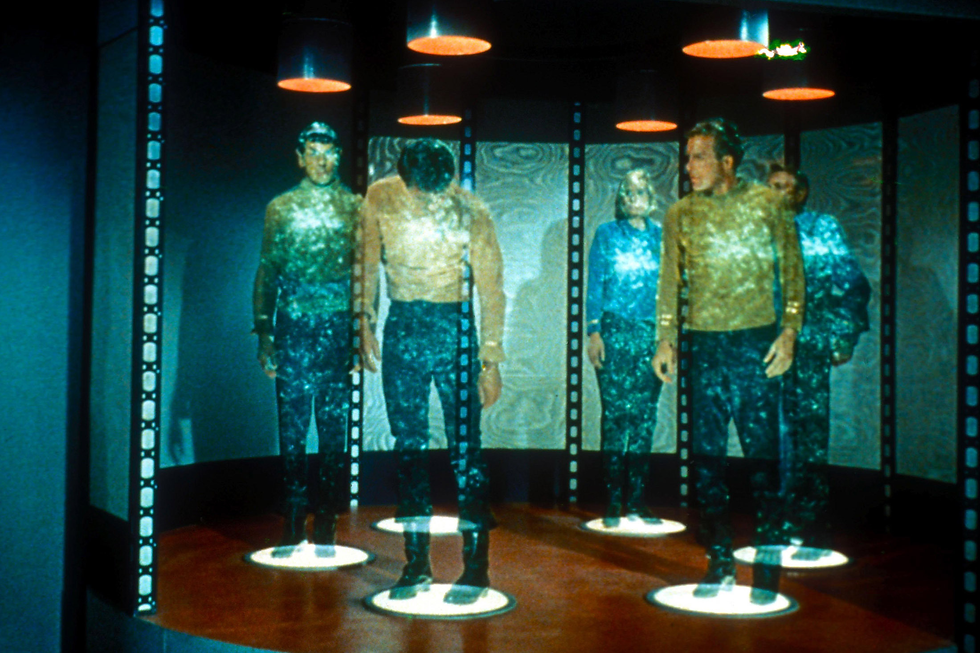 Lieutenant Sulu, wait! What if molecular disassembly is suicide?