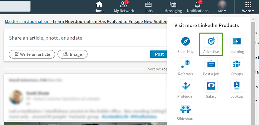 Les étapes pour créer une publicité sur LinkedIN