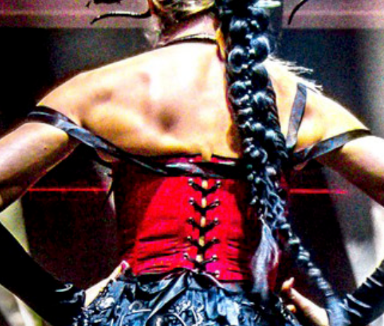 Thumbnail: Red black snake corset