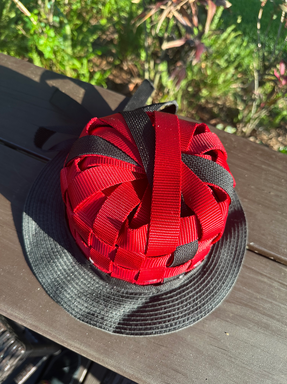 Thumbnail: Red and Black Weave Hat