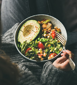 1:1 support  icon of a plant based meal