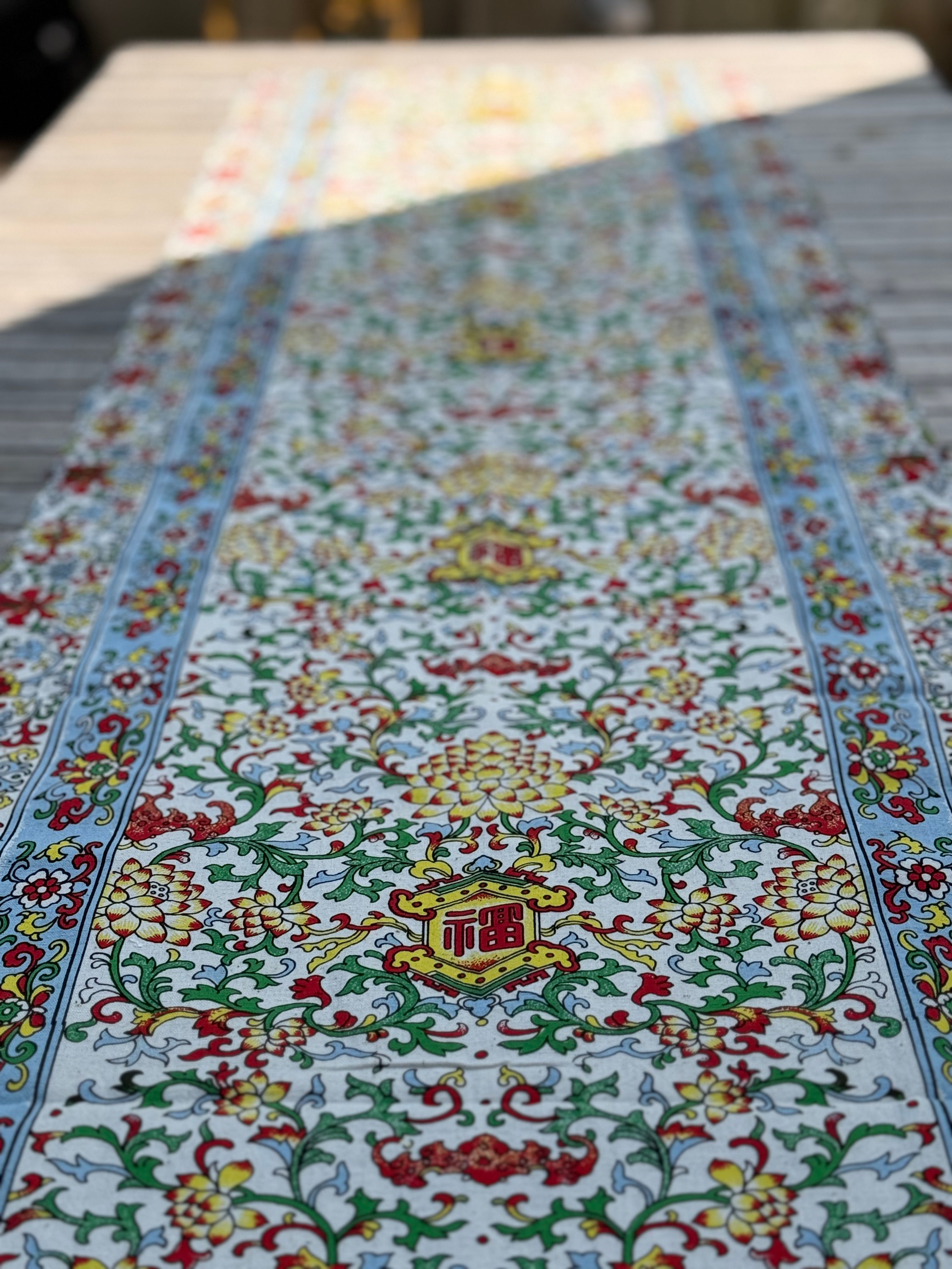 Handmade table runner - good fortune