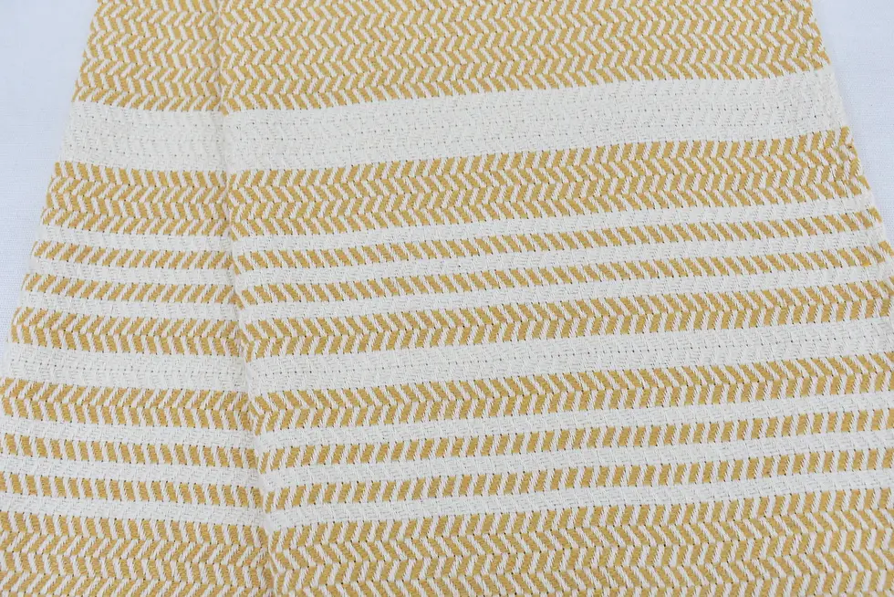 Thumbnail: Herringbone hand towel - gold