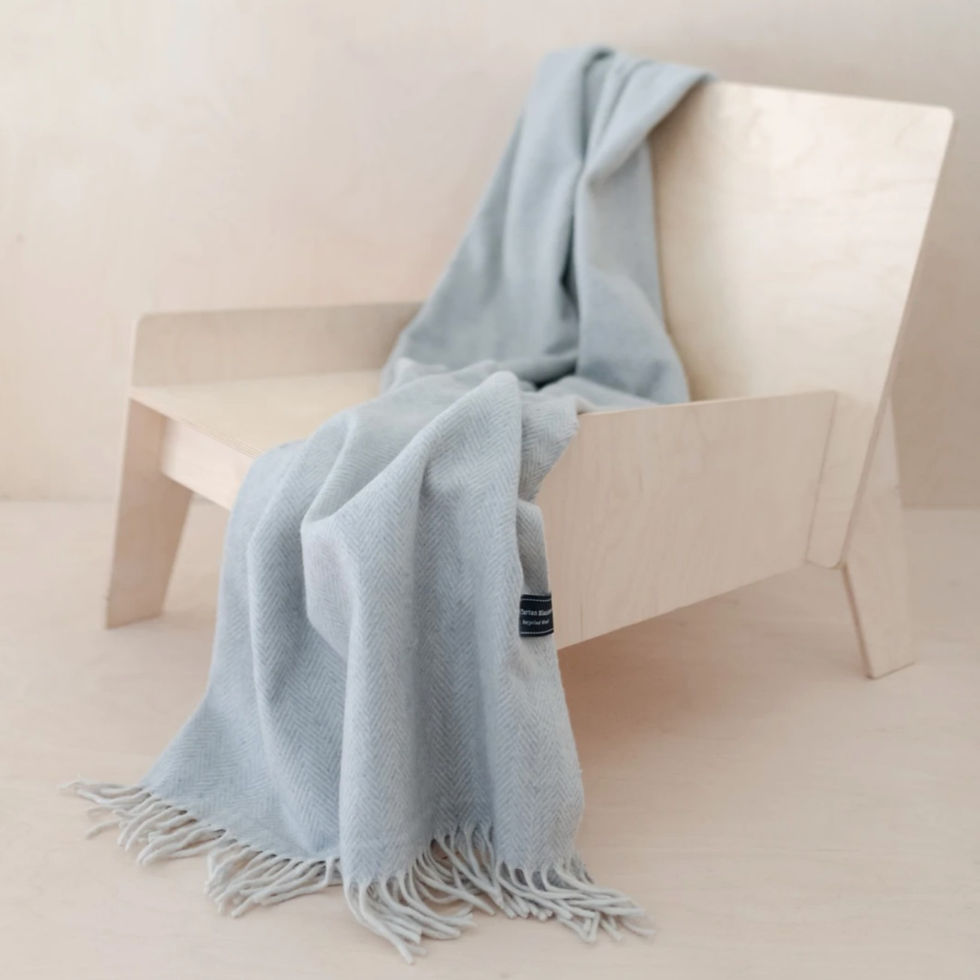 Recycled wool Silver Knee blanket