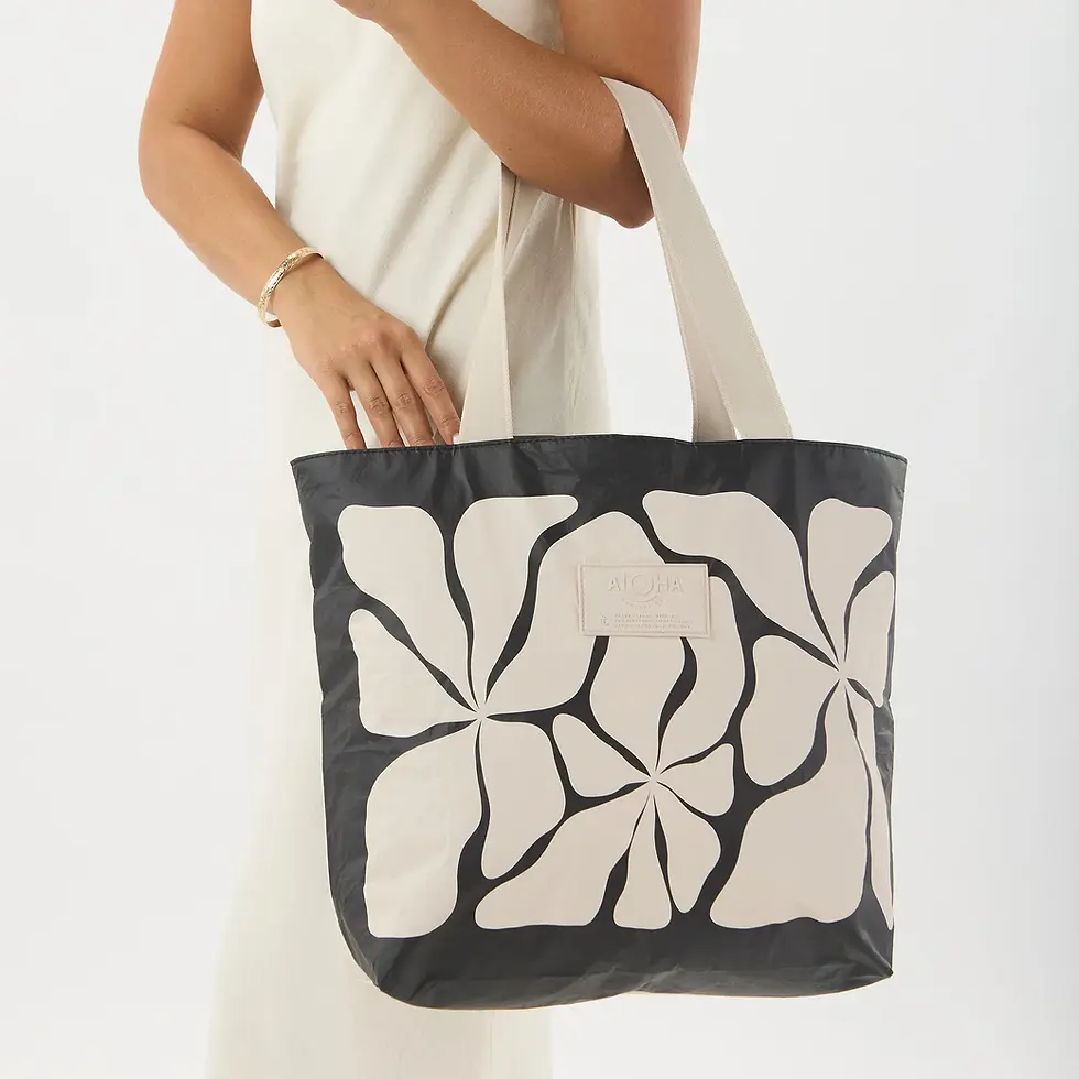 Thumbnail: Aloha Day Tripper Zipper tote bag- Wavy