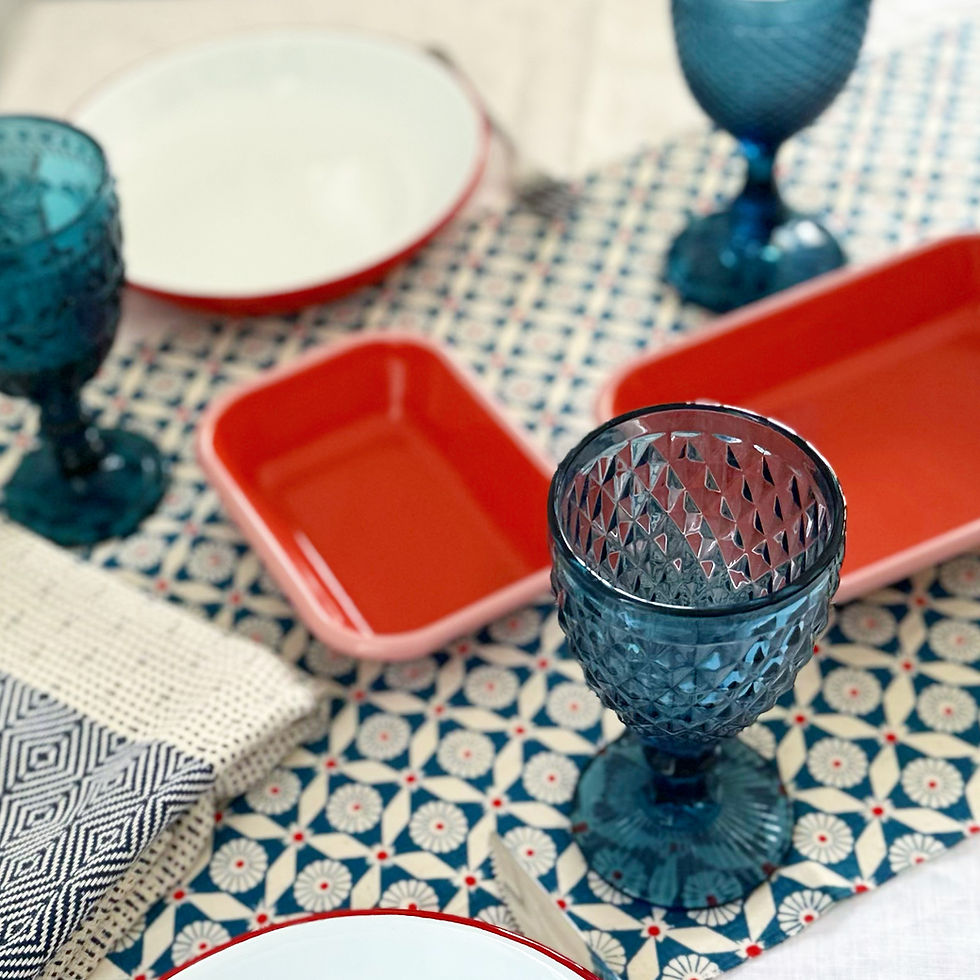 Thumbnail: Vintage style goblet glass - deep blue