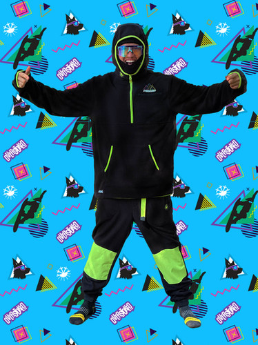 copy of Overstoked Fleece Jacket!!! Black / Neon | OVERSTOKED