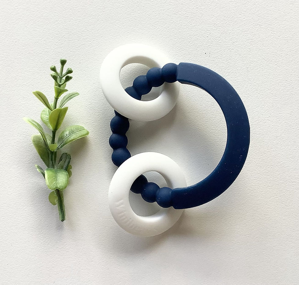 Thumbnail: Blue and white teether