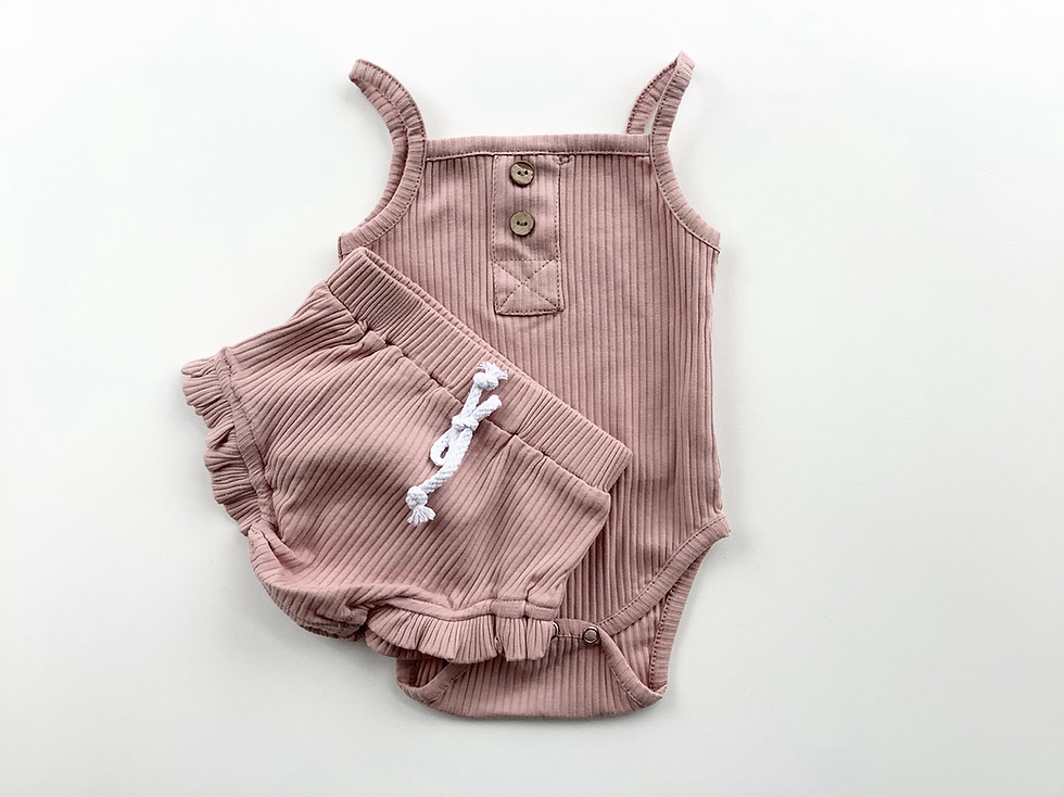 Thumbnail: Pink 2 piece baby outfit