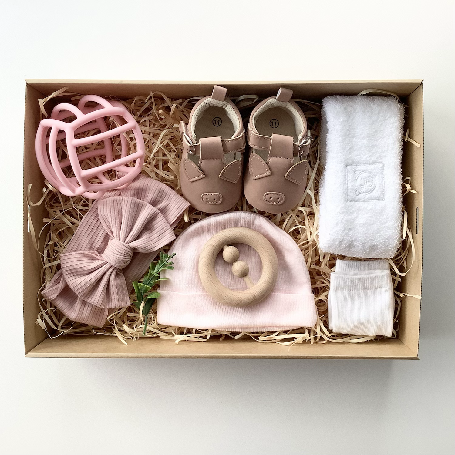 Pretty in pink newborn baby gift box