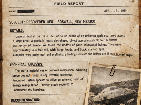 Sample Declassified Fictional UFO Document