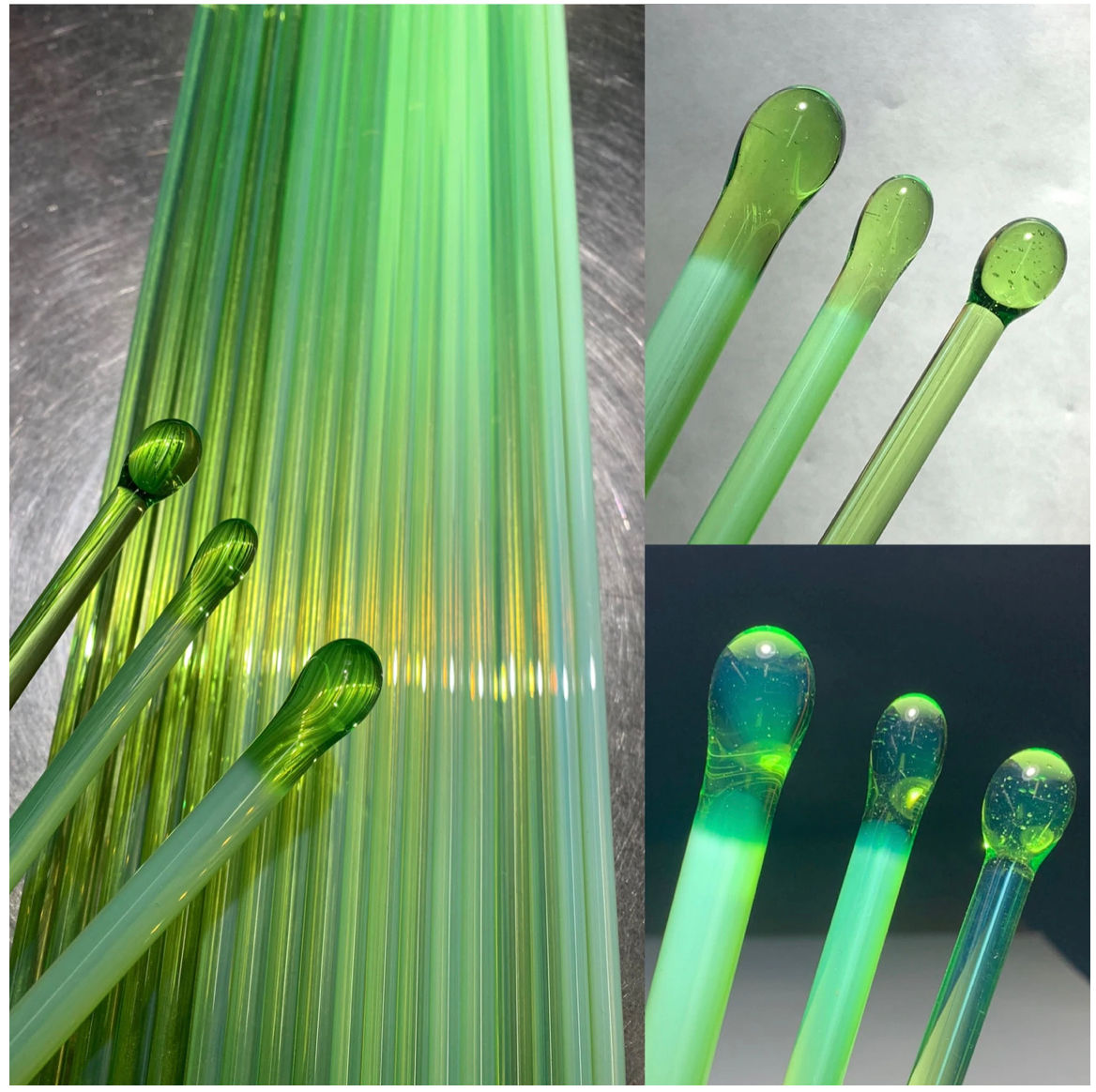 Greasy Glass - Opal Lime (Transitional) Rod