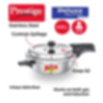 Prestige Svachh Stainless Steel 4 Liter Senior Pressure Pan Wide Cooker