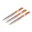Thumbnail: Kiwi Stainless Steel Kitchen Knife Set - Sharp Blades with Wood Handle Set of 3