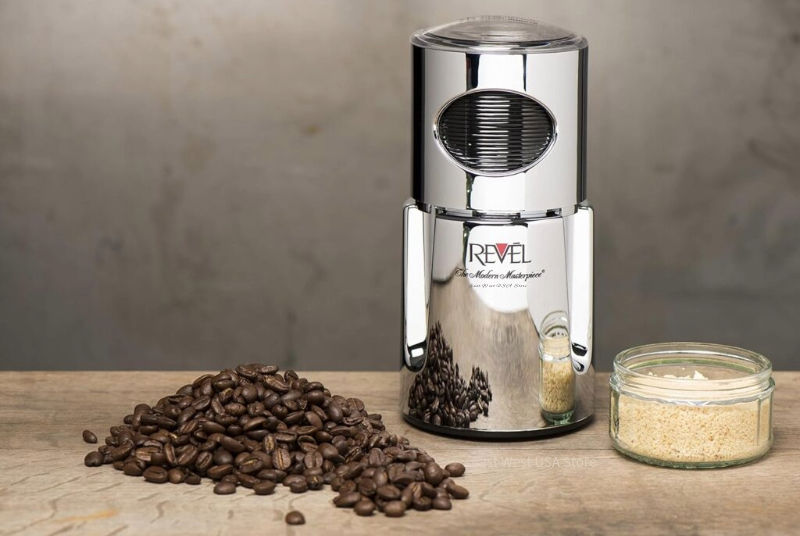 Revel Chrome Wet & Dry Grinder – 110 Volts for Chutney, Spice, and Coffee