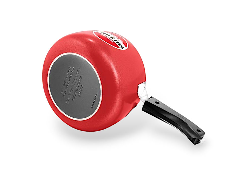 Thumbnail: Hawkins Contura Red 3-Liter Ceramic-Coated Pressure Cooker – Stylish and Durable