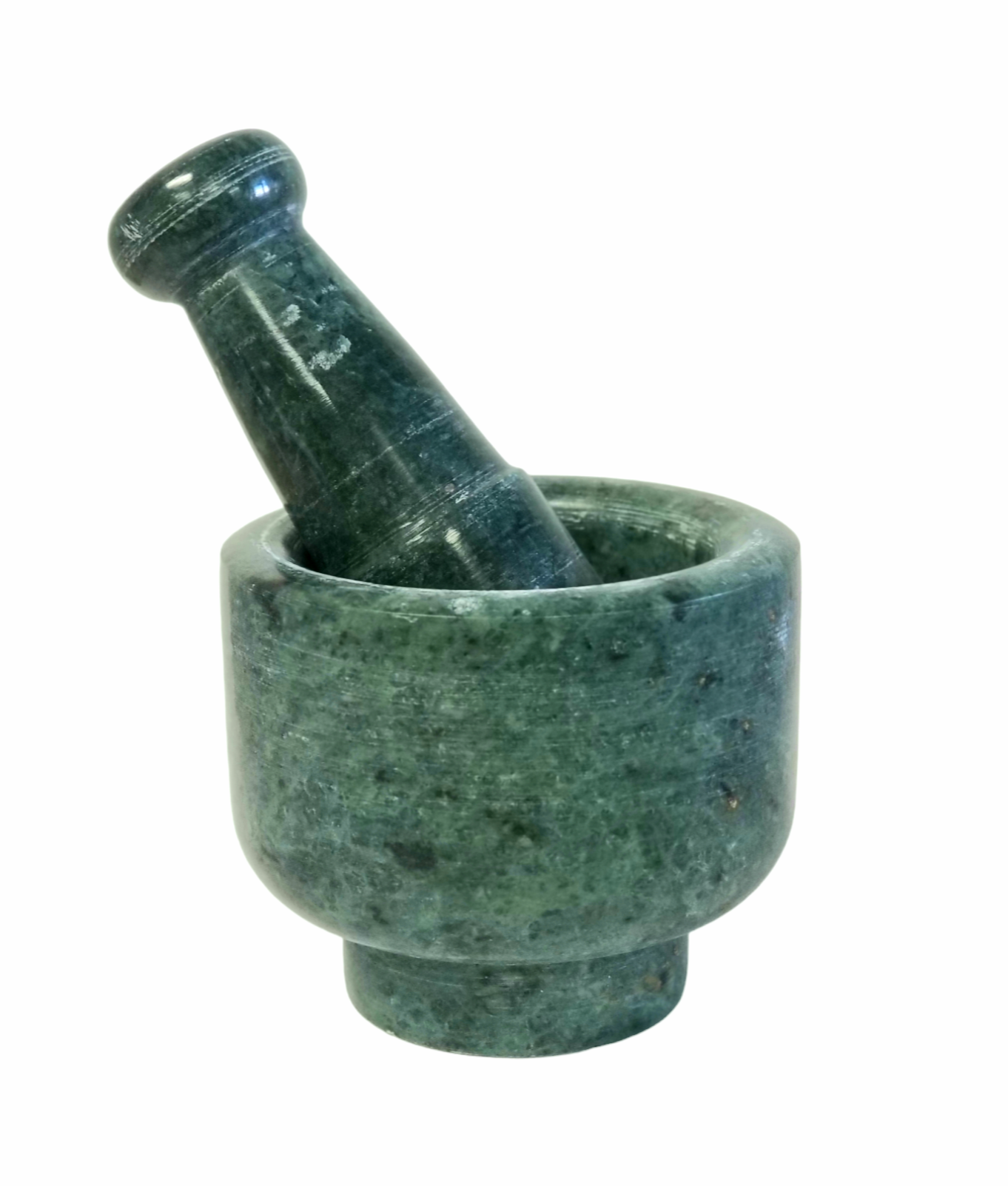 IKM Green Granite Mortar Pestle - Traditional Handcrafted Khal Dasta