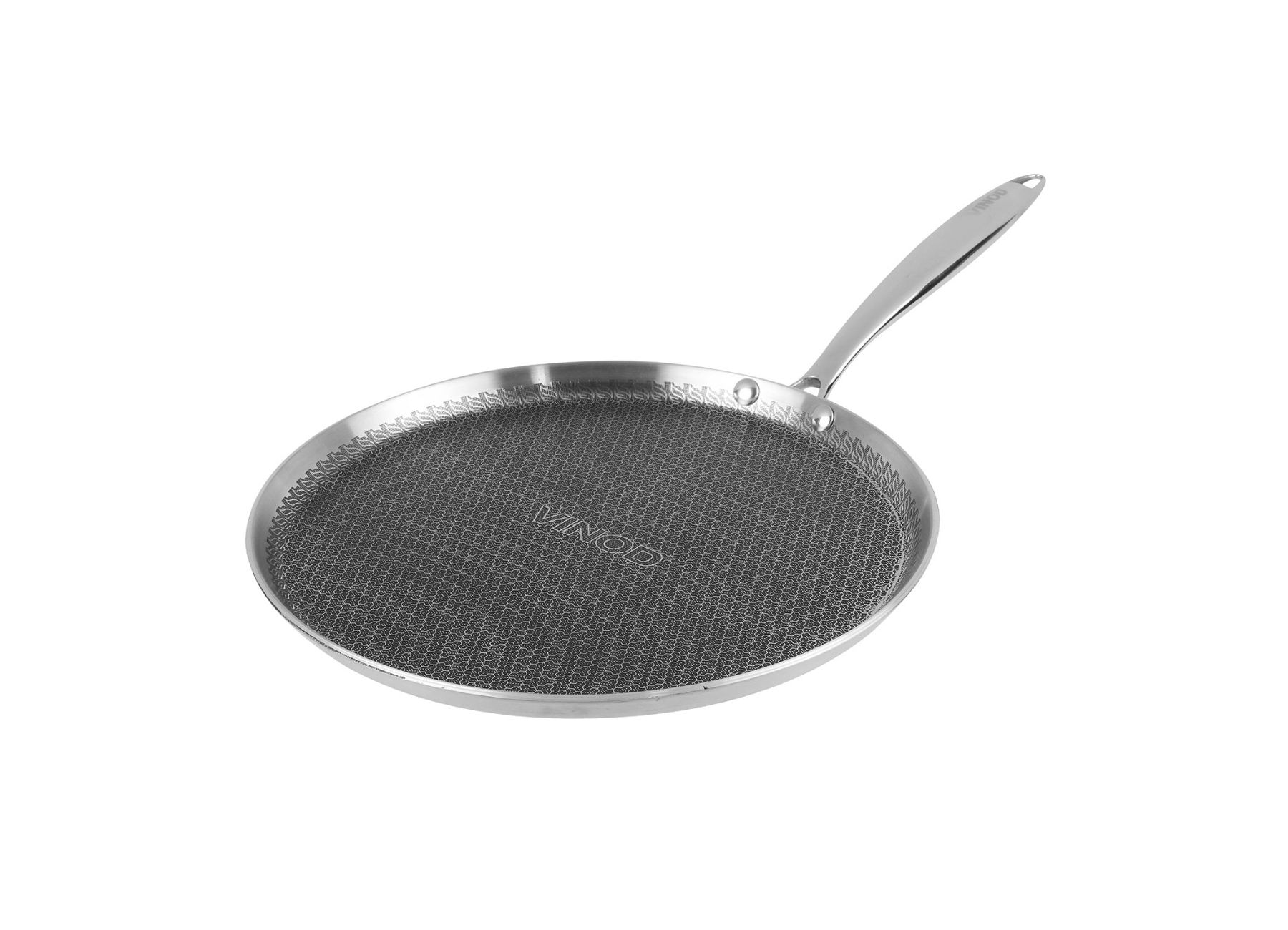Vinod Triply Dosa Stainless Steel Tawa – Honeycomb Nonstick - Paratha & Uttapams