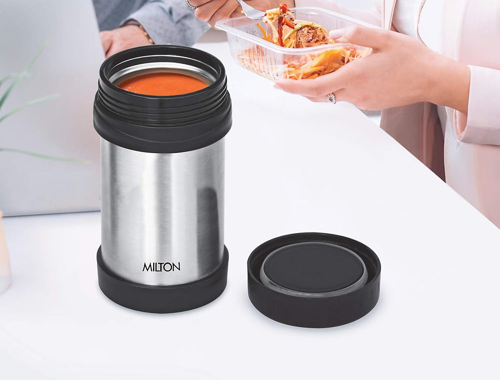 Thumbnail: Milton Thermosteel Soup Flask Deluxe 500 ml - Stainless Steel Insulated Flask