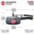 Hawkins 1.5 Liter Ceramic Nonstick Pressure Cooker – Induction, Contura Design