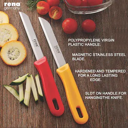 RENA Germany 3 pcs Knife Set - 2 Kitchen Knives and 1 peeler