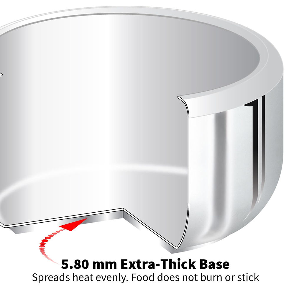 Thumbnail: Hawkins Stainless Steel 4 Liter Induction Pressure Cooker - Durable & Compact