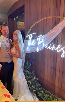 Custom Neon and Wedding Hoop