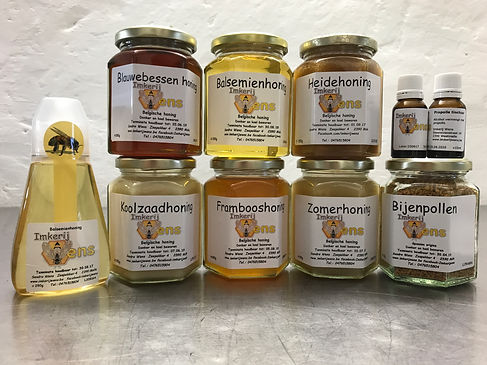 heidehoning koolzaadhoning zomerhoning balsemienhoning fruithoning honing