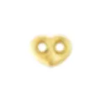 Cardow Jewelers 14k yellow gold puff heart Gucci-style stud earrings with post backs.